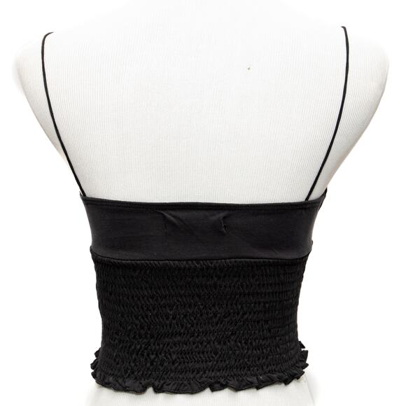 Urban Outfitters Black Ruched Crop Cami Size Small - Picture 4 of 9